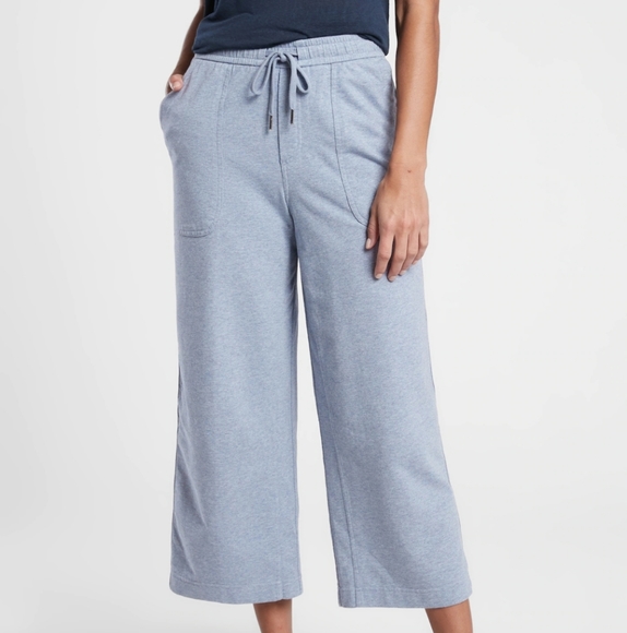 Athleta Pants - Athleta Farallon Heathered Light Blue Wide Leg Pants
